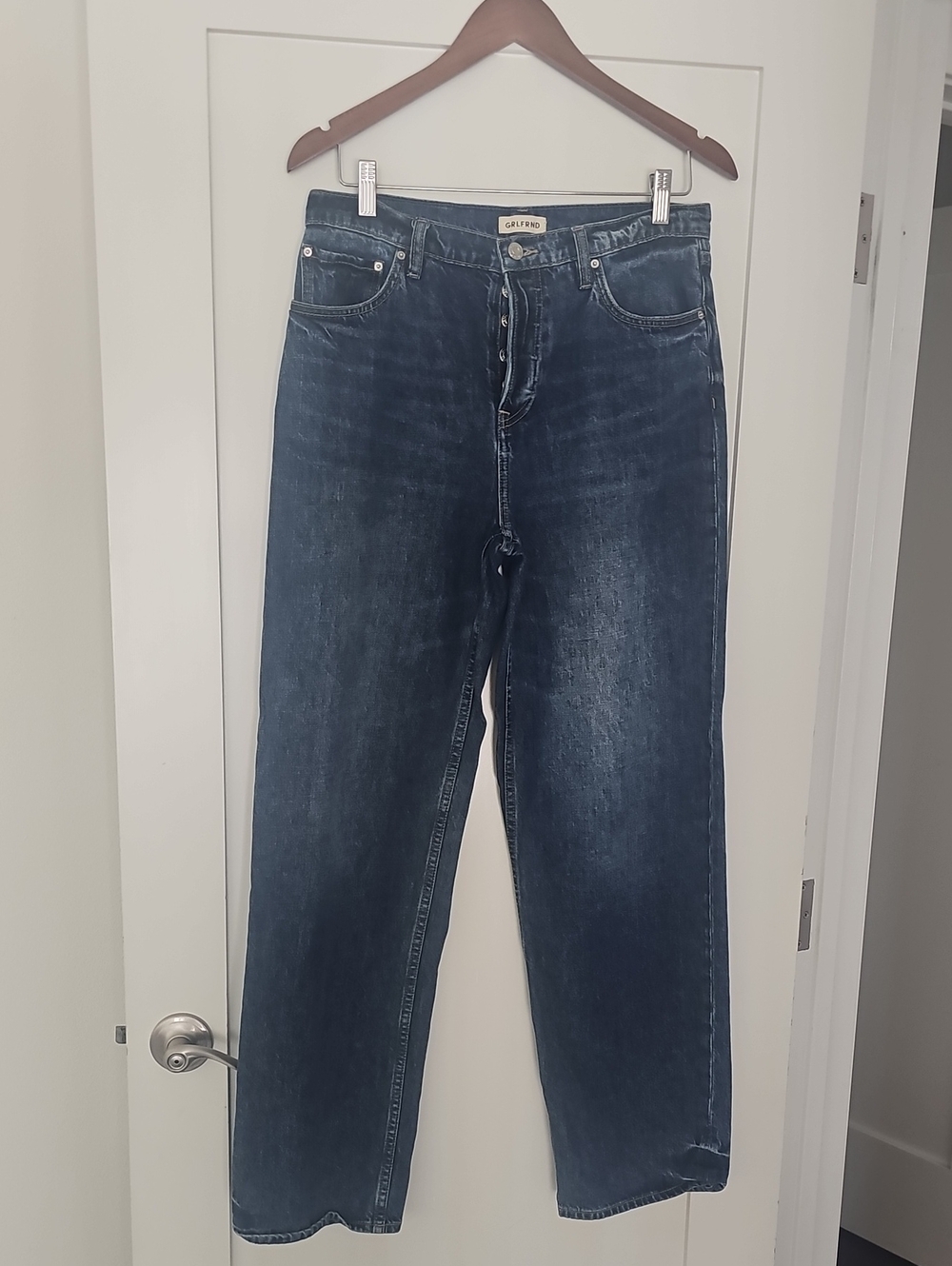 GRLFRND Dark Indigo Relaxed Women's Jeans